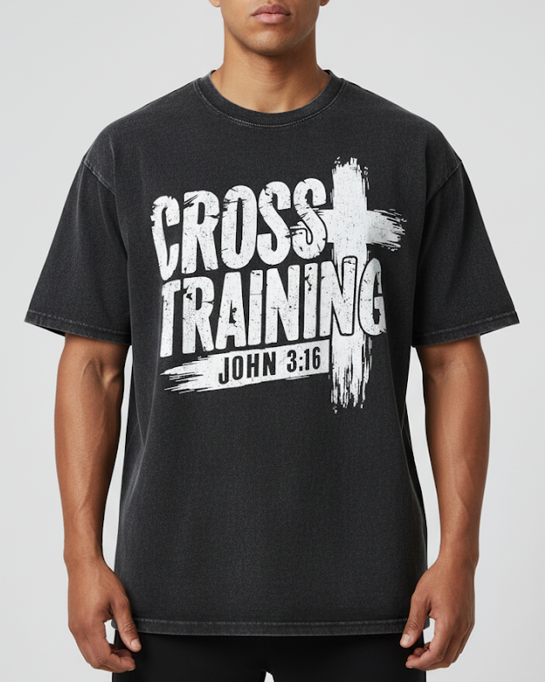 Cross Training John 3:16 - Oversized Washed T-Shirt