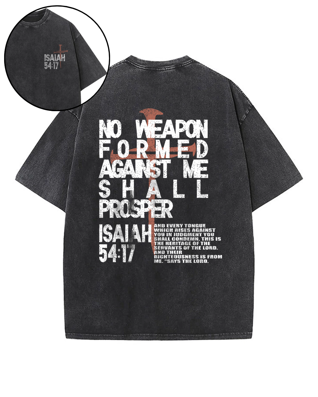 No Weapon Formed – Isaiah 54:17 - Oversized Washed T-Shirt