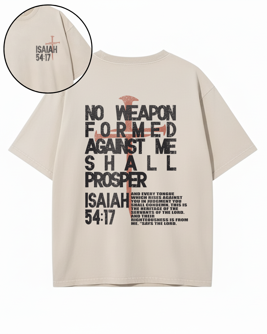 No Weapon Formed – Isaiah 54:17 - Oversized Washed T-Shirt