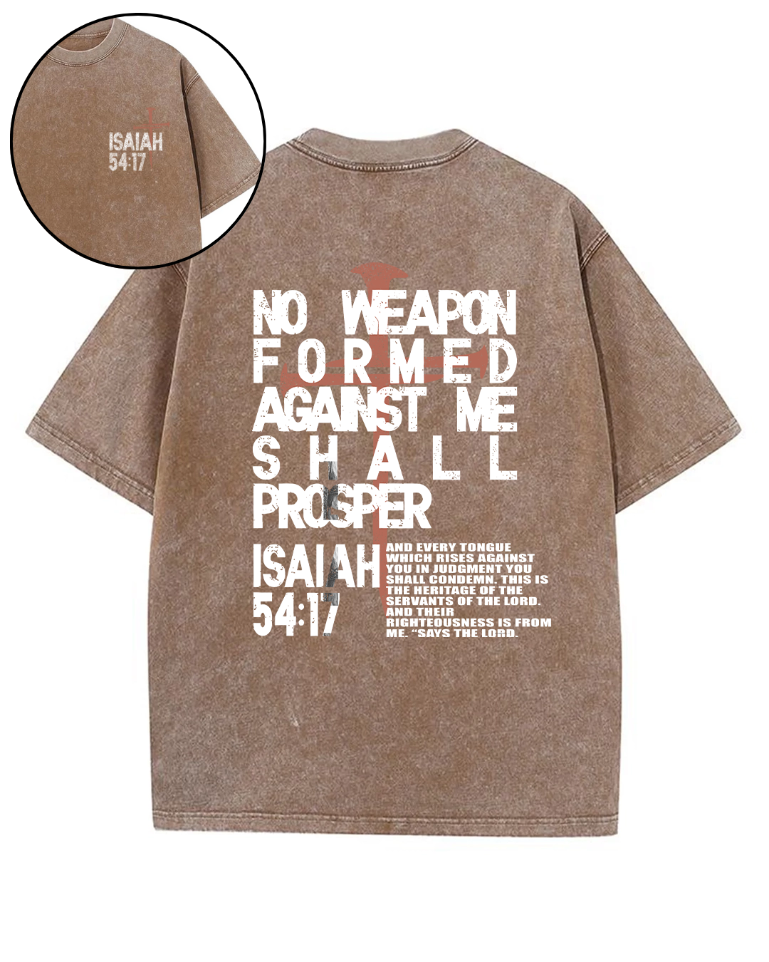 No Weapon Formed – Isaiah 54:17 - Oversized Washed T-Shirt