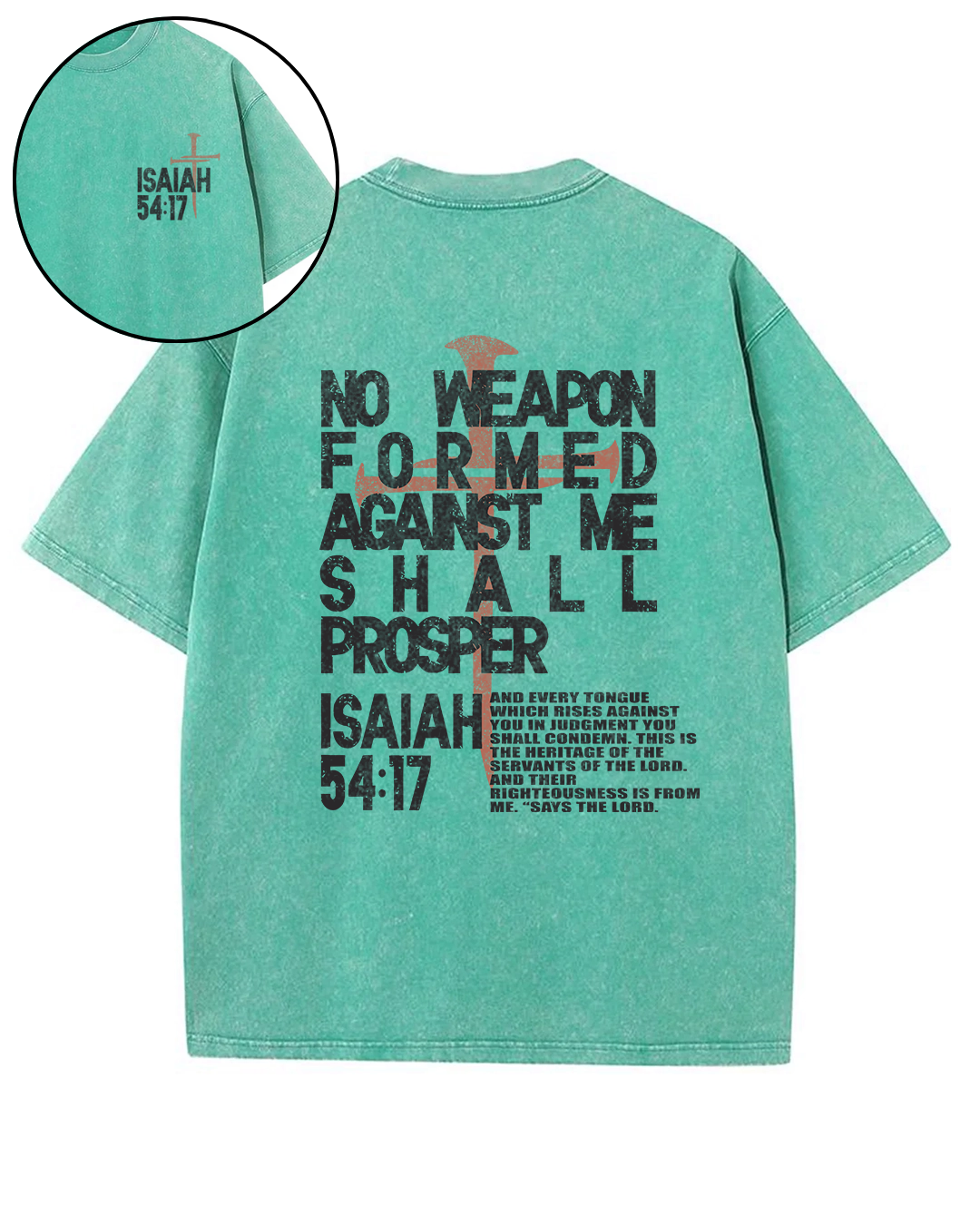 No Weapon Formed – Isaiah 54:17 - Oversized Washed T-Shirt