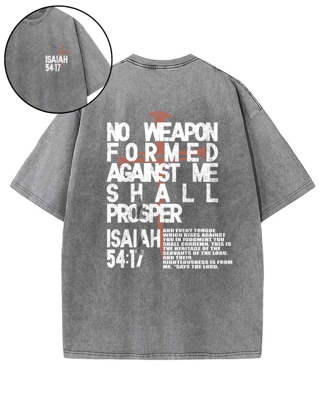No Weapon Formed – Isaiah 54:17 - Oversized Washed T-Shirt