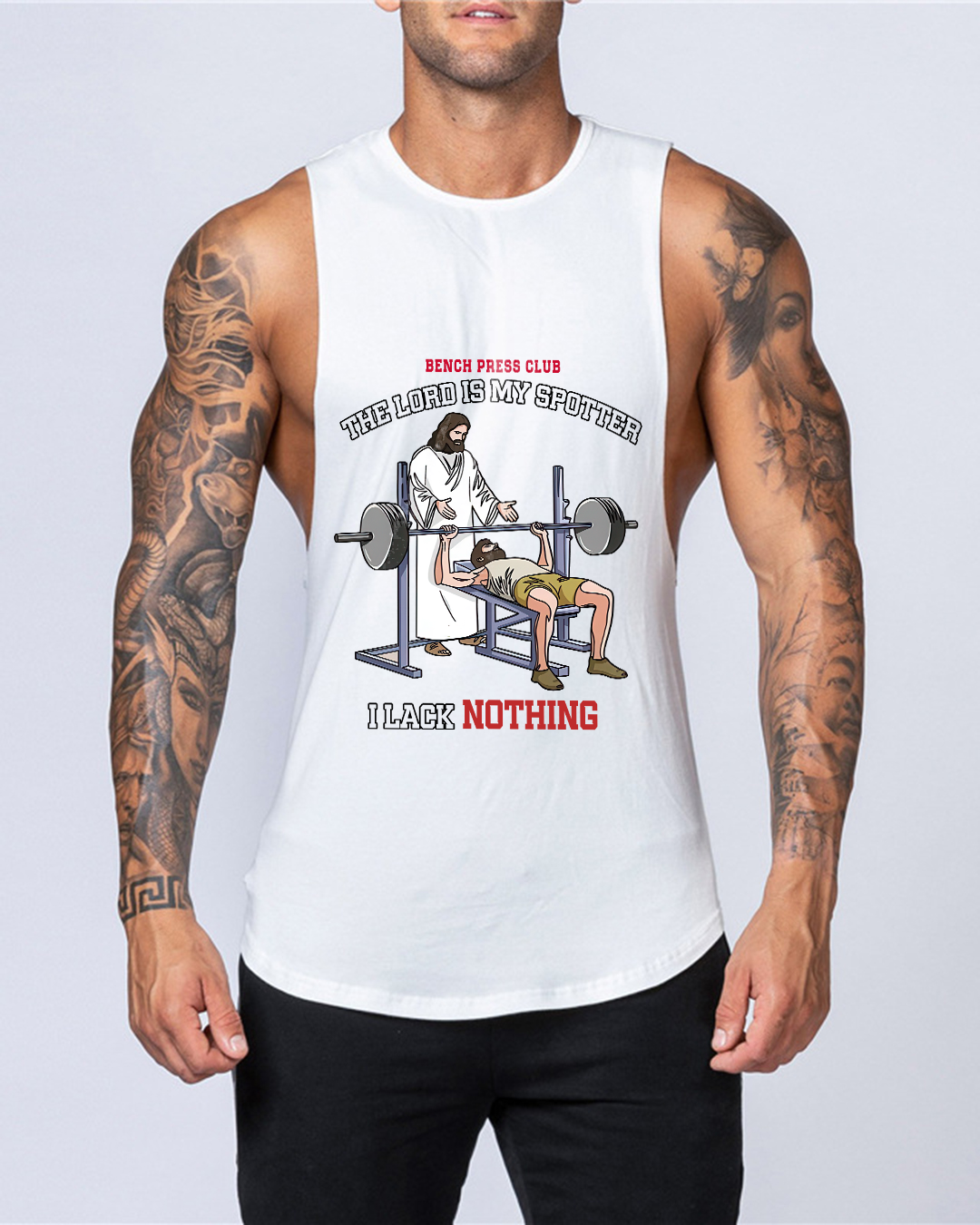 The Lord Is My Spotter - Men’s Drop-Armhole Muscle Tank