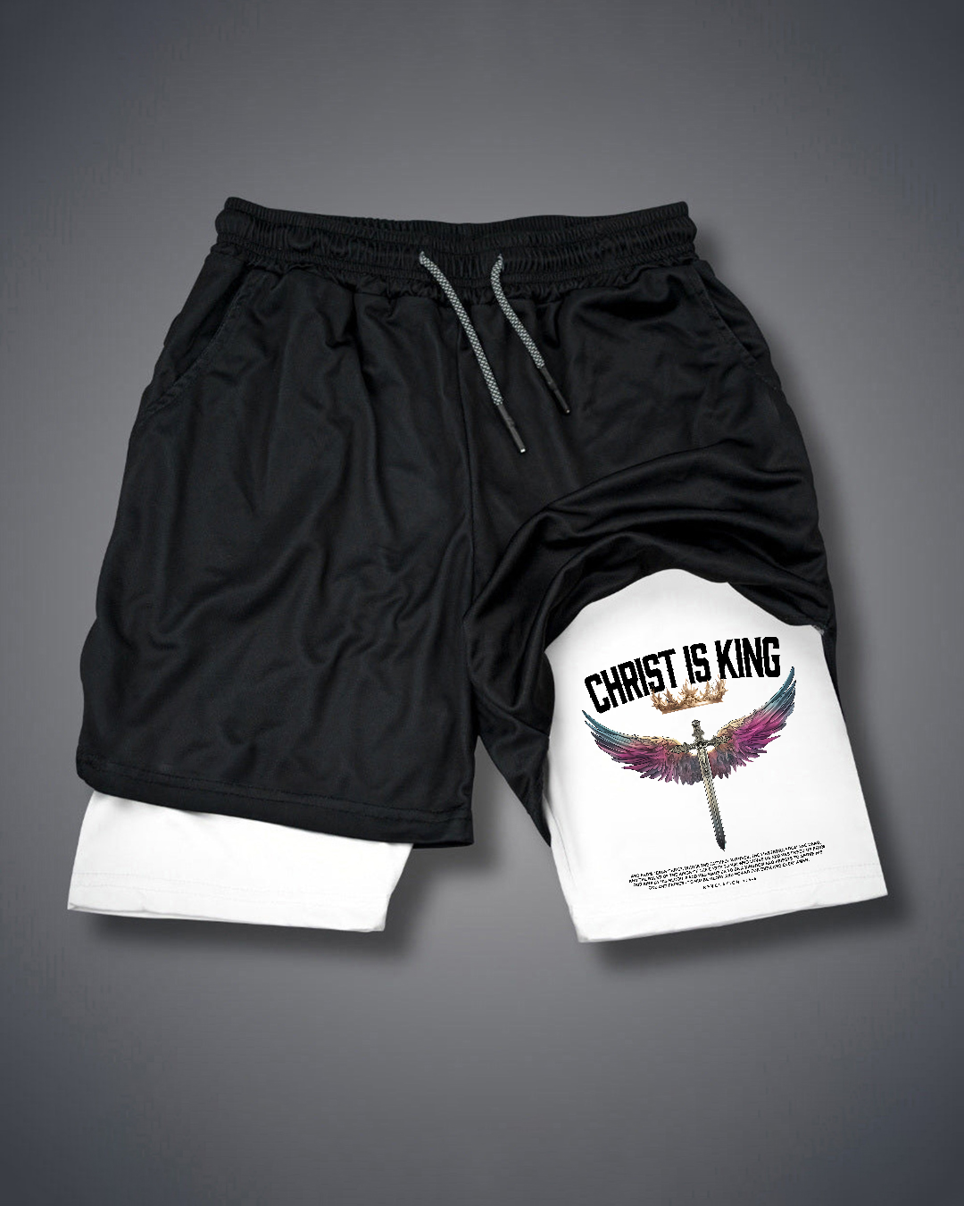 Christ is King - Men’s Athletic 2-in-1 Shorts