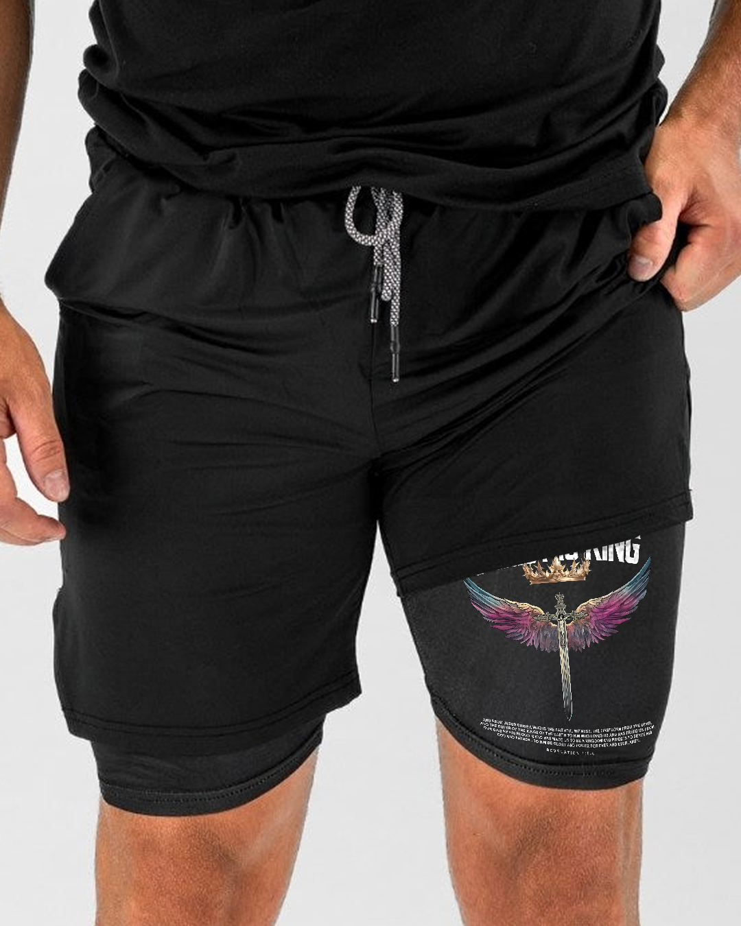 Christ is King - Men’s Athletic 2-in-1 Shorts