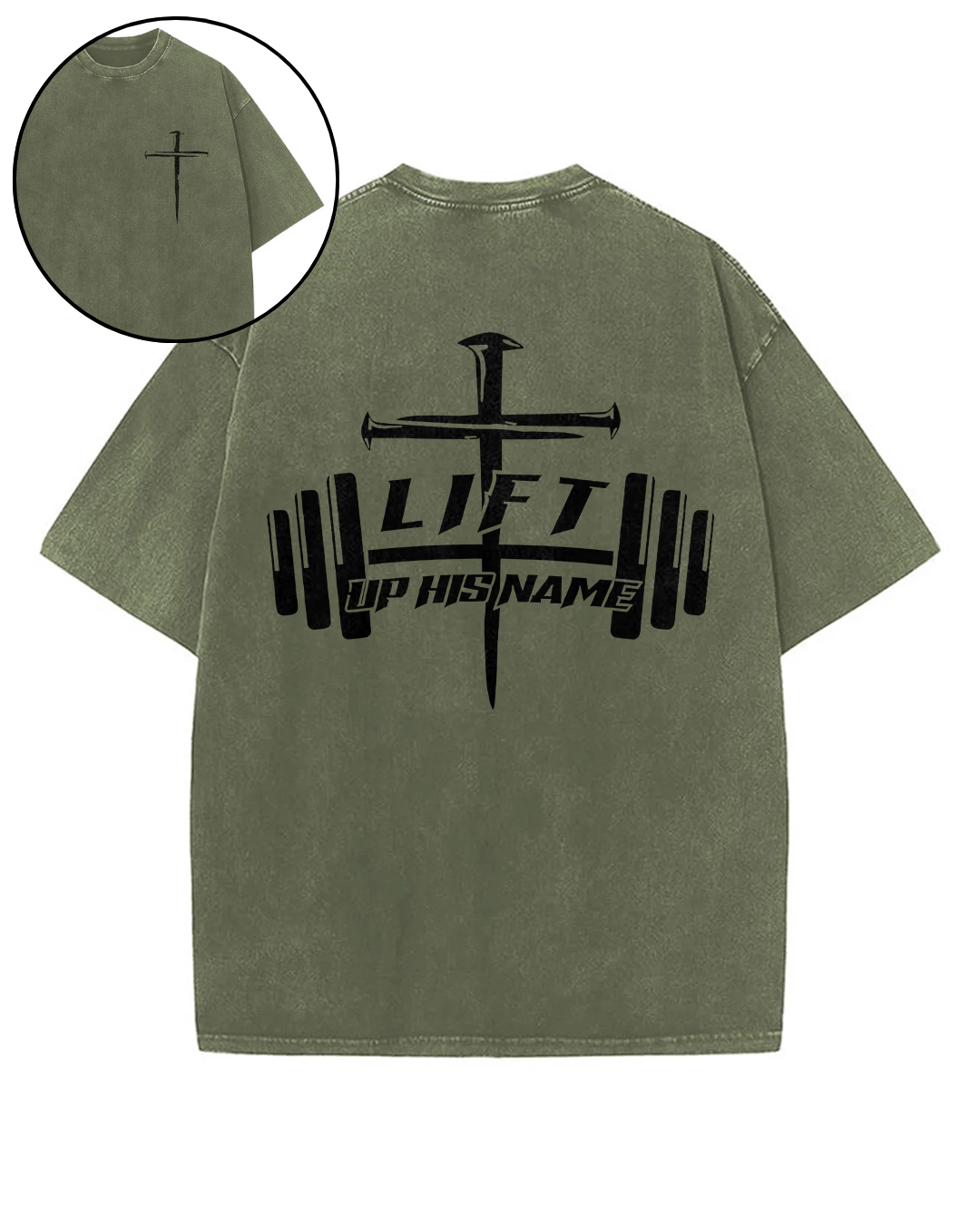 Lift Up His Name - Oversized Washed T-Shirt