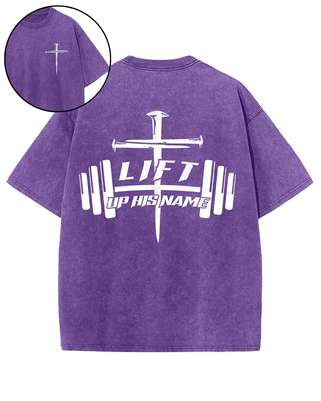 Lift Up His Name - Oversized Washed T-Shirt