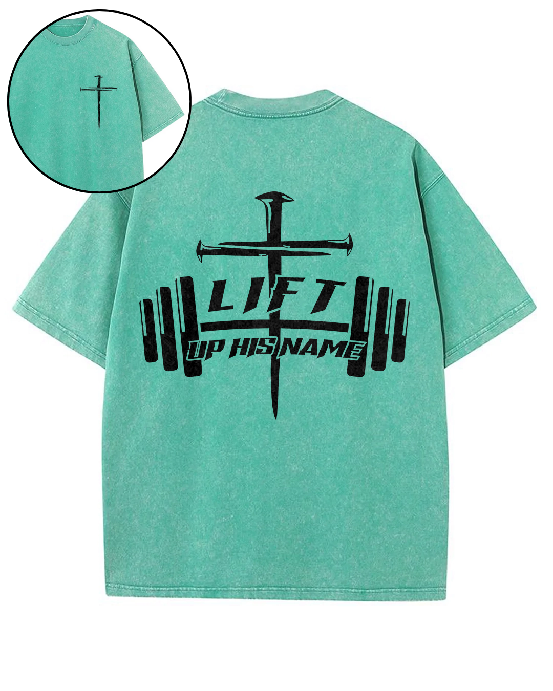 Lift Up His Name - Oversized Washed T-Shirt