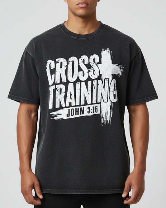 Cross Training John 3:16 - Oversized Washed T-Shirt