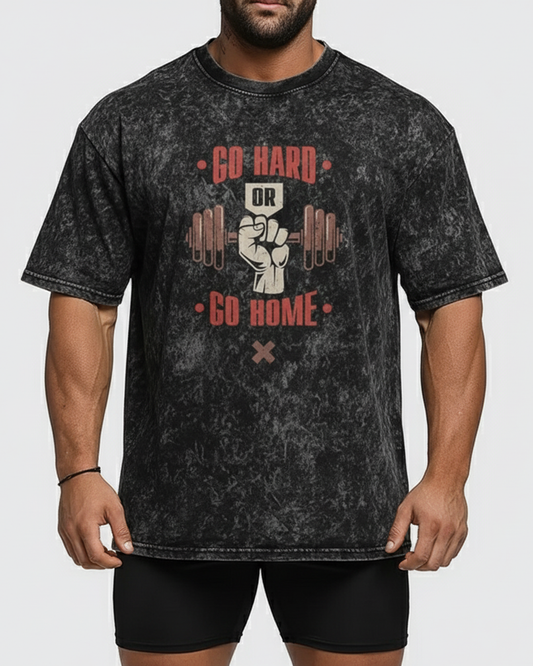 Go Hard Go Home - Oversized Washed T-Shirt