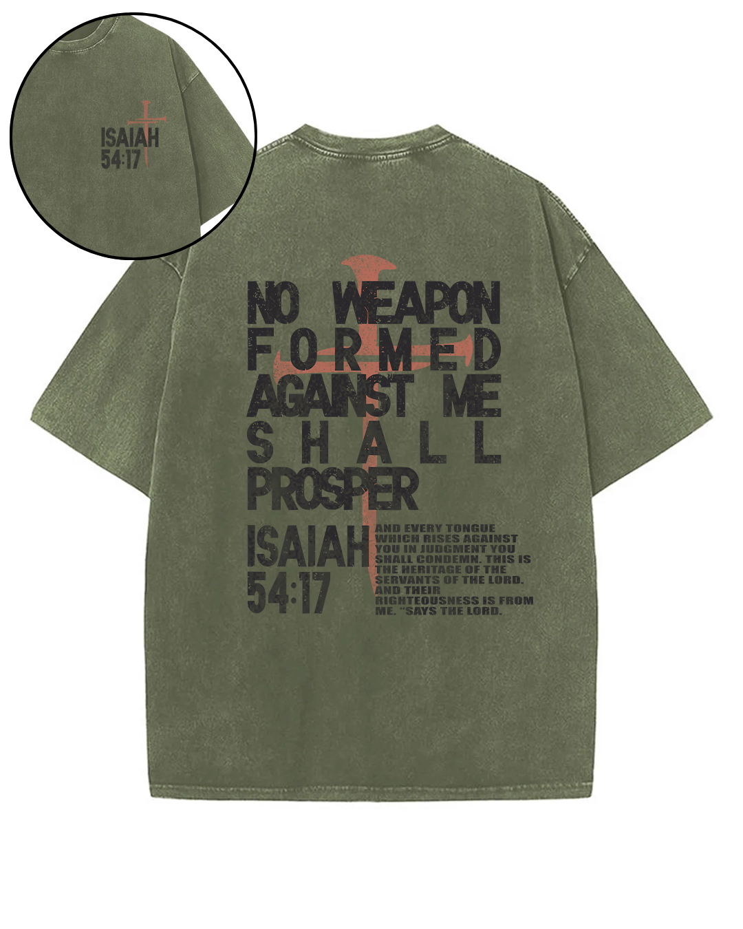 No Weapon Formed – Isaiah 54:17 - Oversized Washed T-Shirt