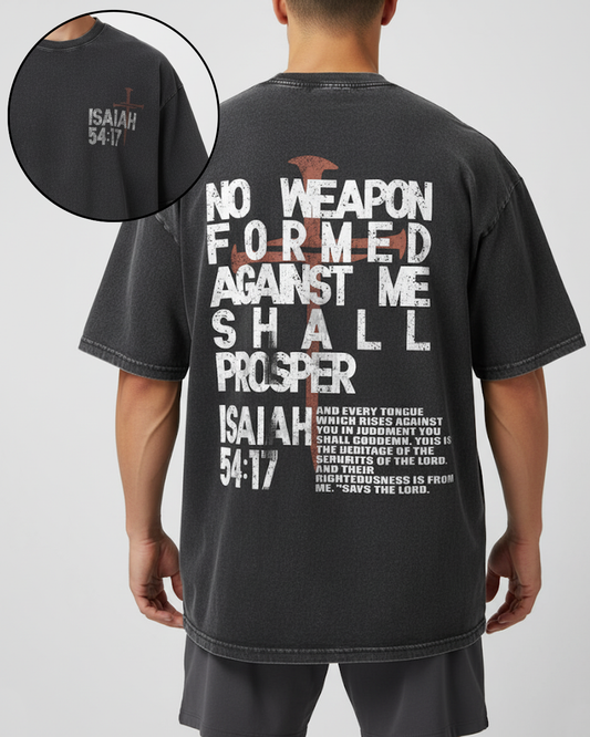 No Weapon Formed – Isaiah 54:17 - Oversized Washed T-Shirt