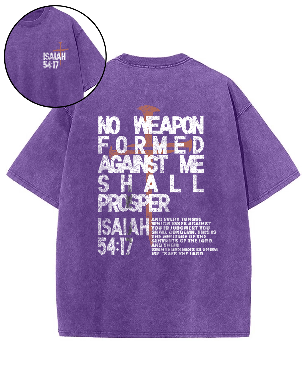 No Weapon Formed – Isaiah 54:17 - Oversized Washed T-Shirt