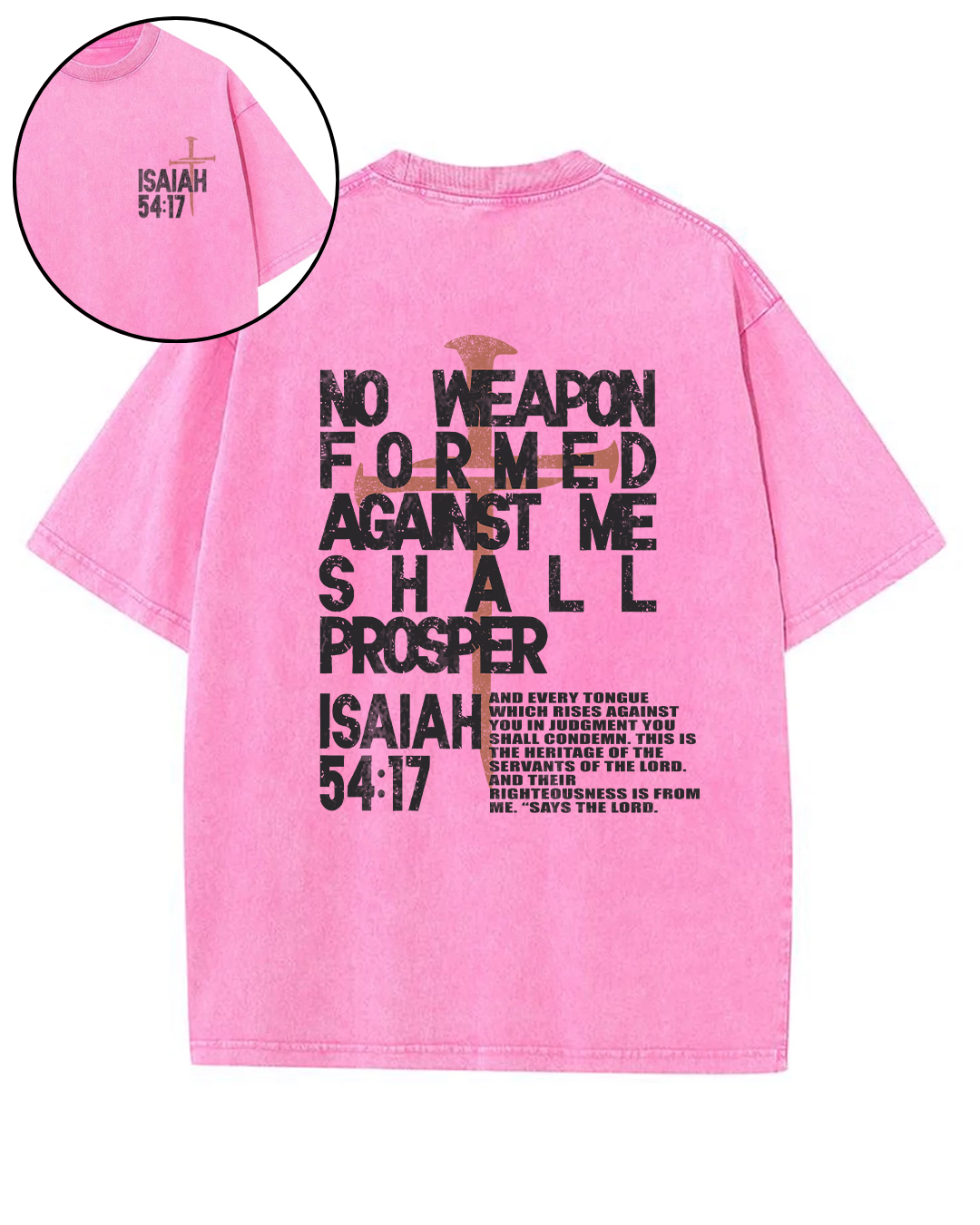 No Weapon Formed – Isaiah 54:17 - Oversized Washed T-Shirt
