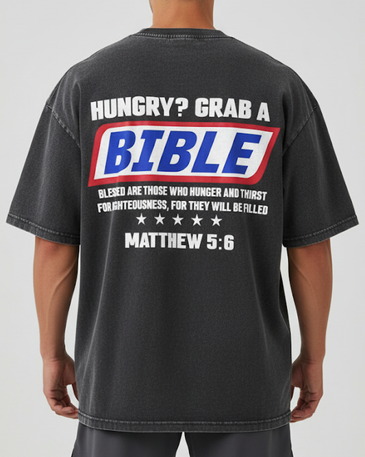 Grab a Bible - Oversized Washed T-Shirt