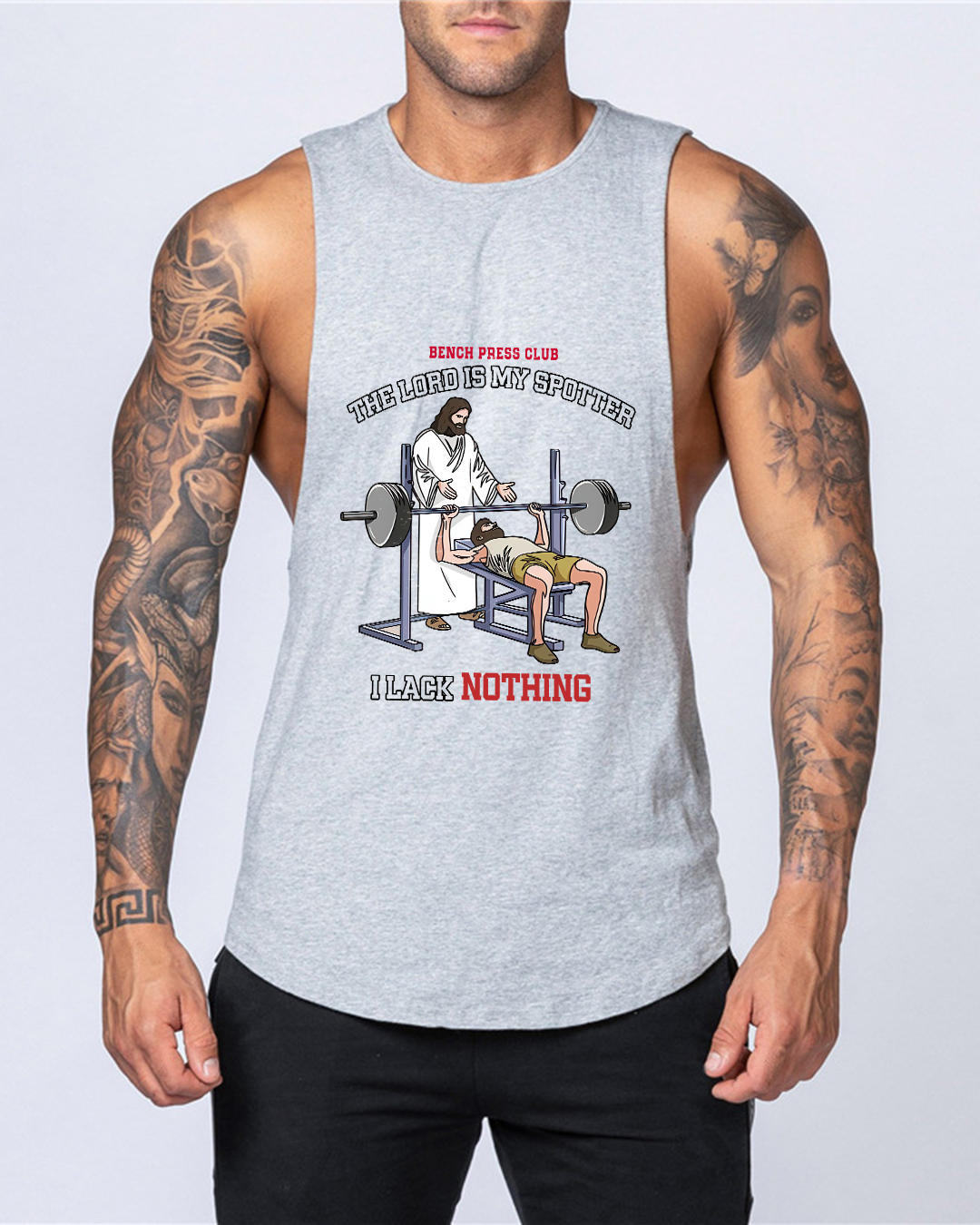 The Lord Is My Spotter - Men’s Drop-Armhole Muscle Tank