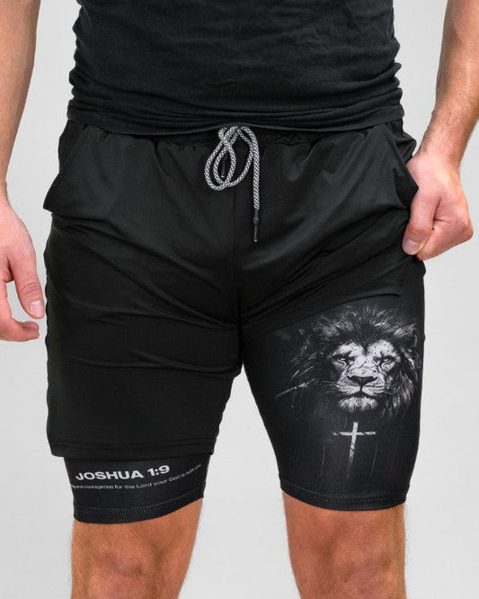 Joshua 1:9 Lion Performance Shorts