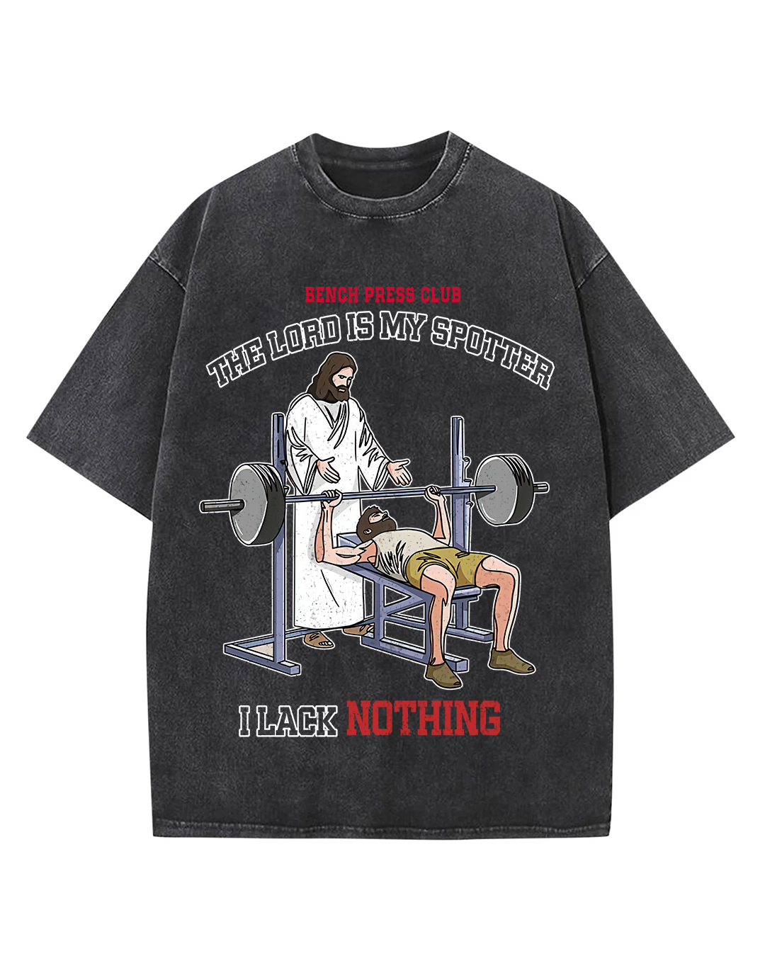 Jesus is my Spotter - Oversized Washed T-Shirt