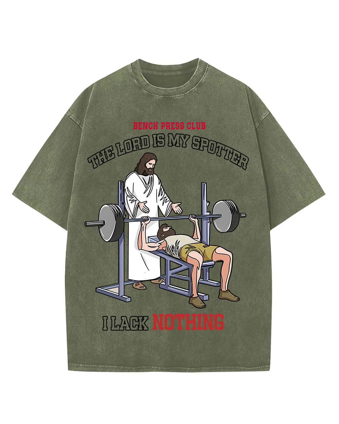 Jesus is my Spotter - Oversized Washed T-Shirt