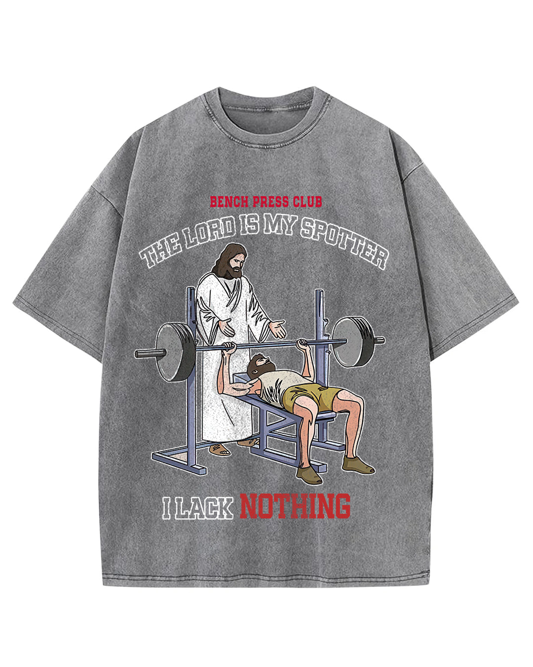 Jesus is my Spotter - Oversized Washed T-Shirt