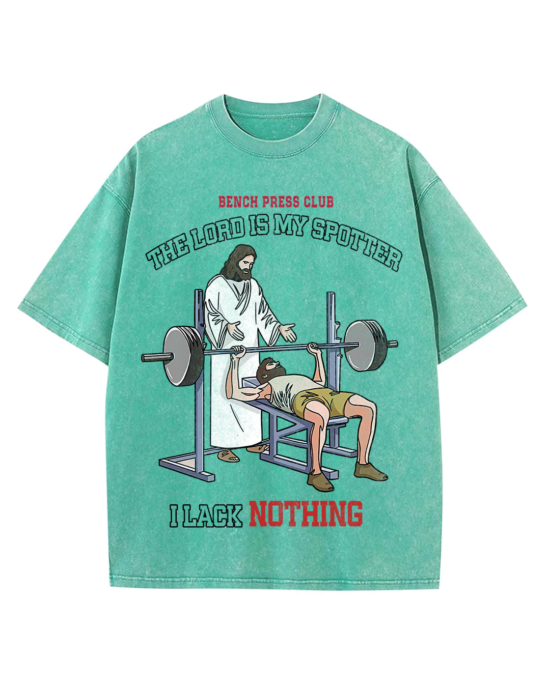 Jesus is my Spotter - Oversized Washed T-Shirt