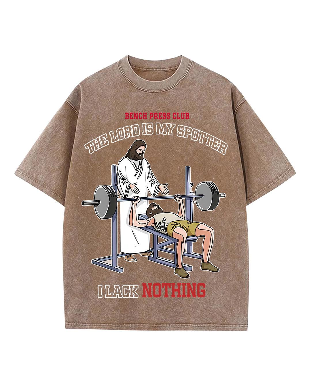 Jesus is my Spotter - Oversized Washed T-Shirt