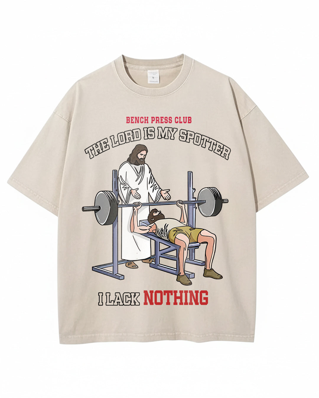 Jesus is my Spotter - Oversized Washed T-Shirt