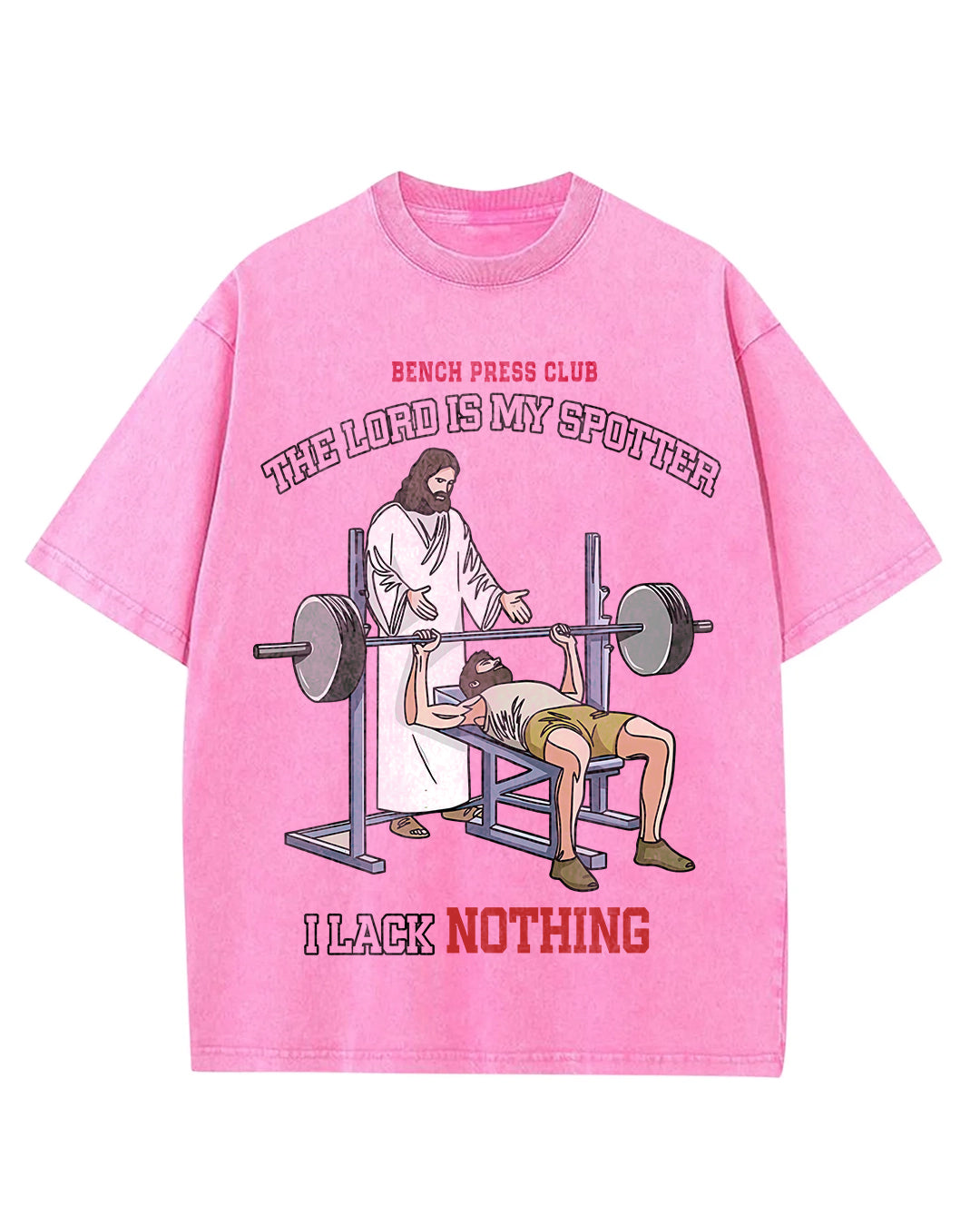 Jesus is my Spotter - Oversized Washed T-Shirt