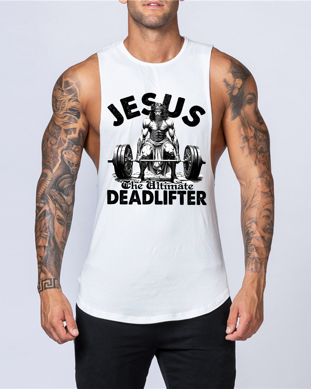 Jesus Deadlifter - Men’s Drop-Armhole Muscle Tank