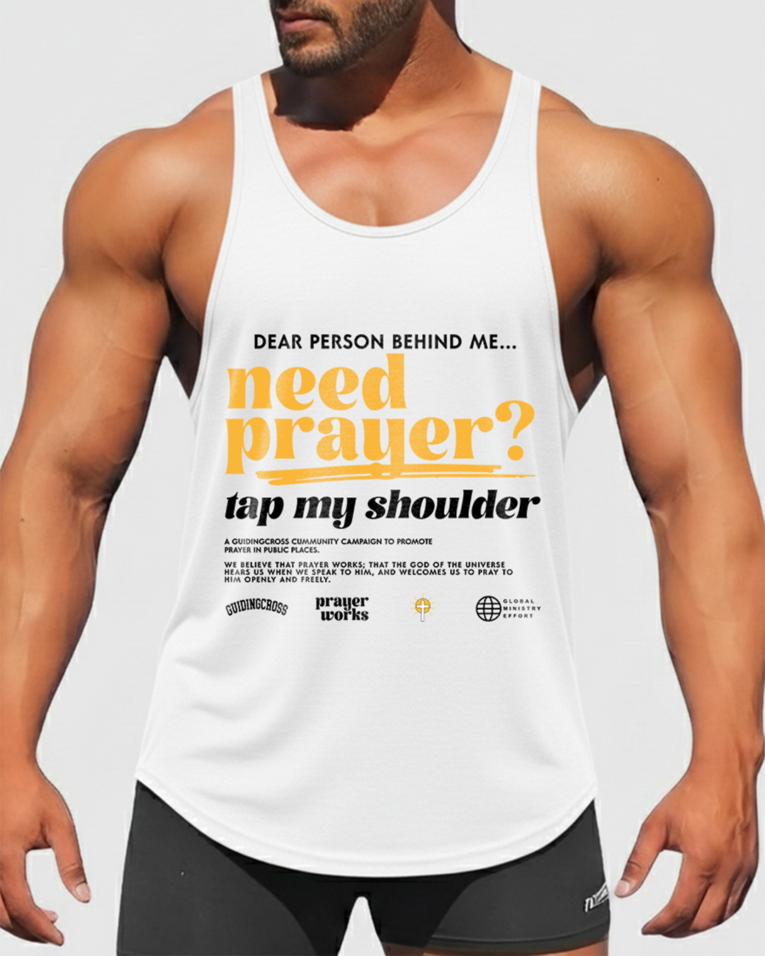 The Shoulder Tap Prayer - Men’s Bodybuilding Stringer Tank Top