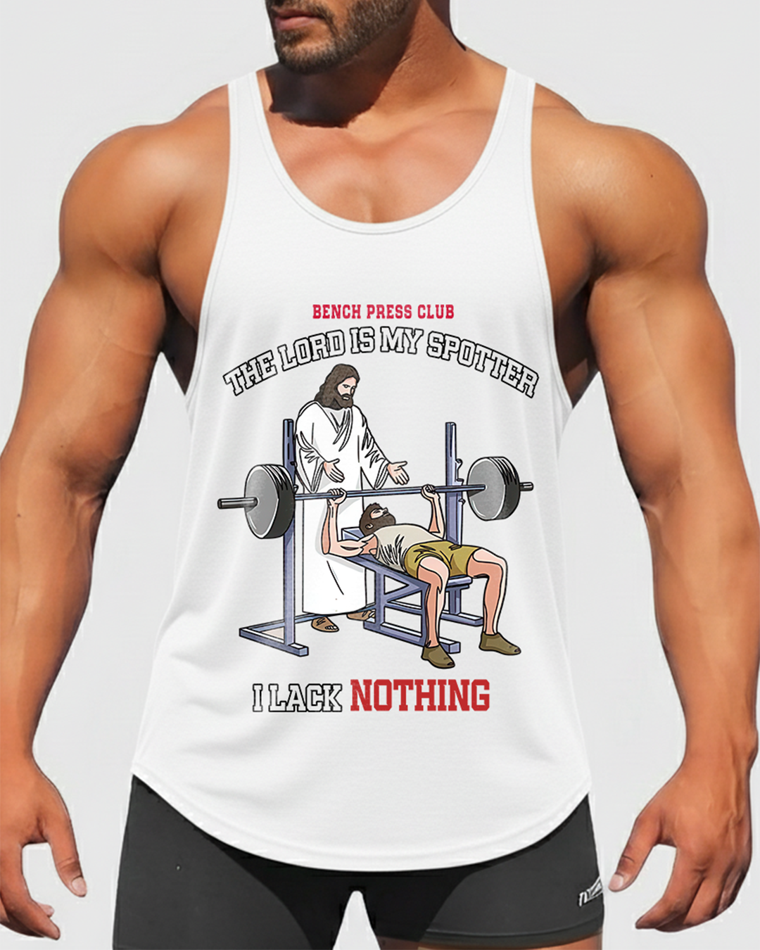 Jesus is my Spotter - Men’s Bodybuilding Stringer Tank Top