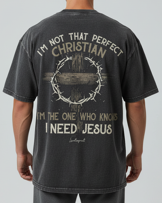 Imperfect Christian - Oversized Washed T-Shirt