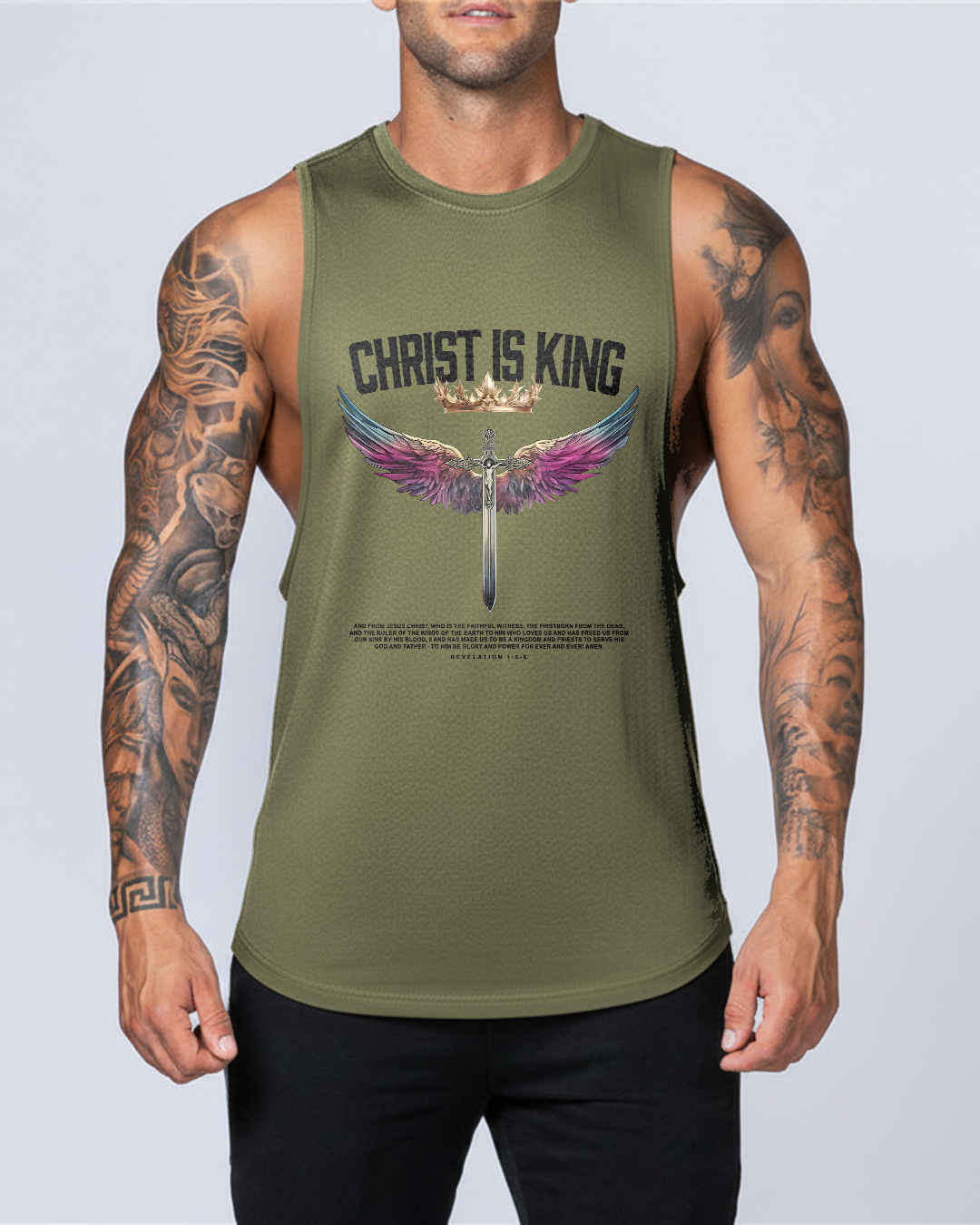 Christ is King - Men’s Drop-Armhole Muscle Tank