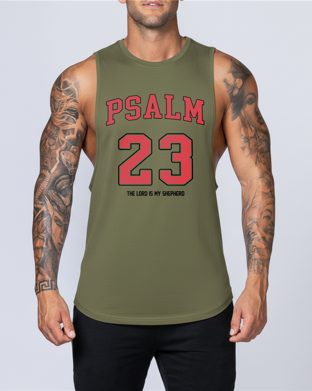 Psalm 23 - Men’s Drop-Armhole Muscle Tank