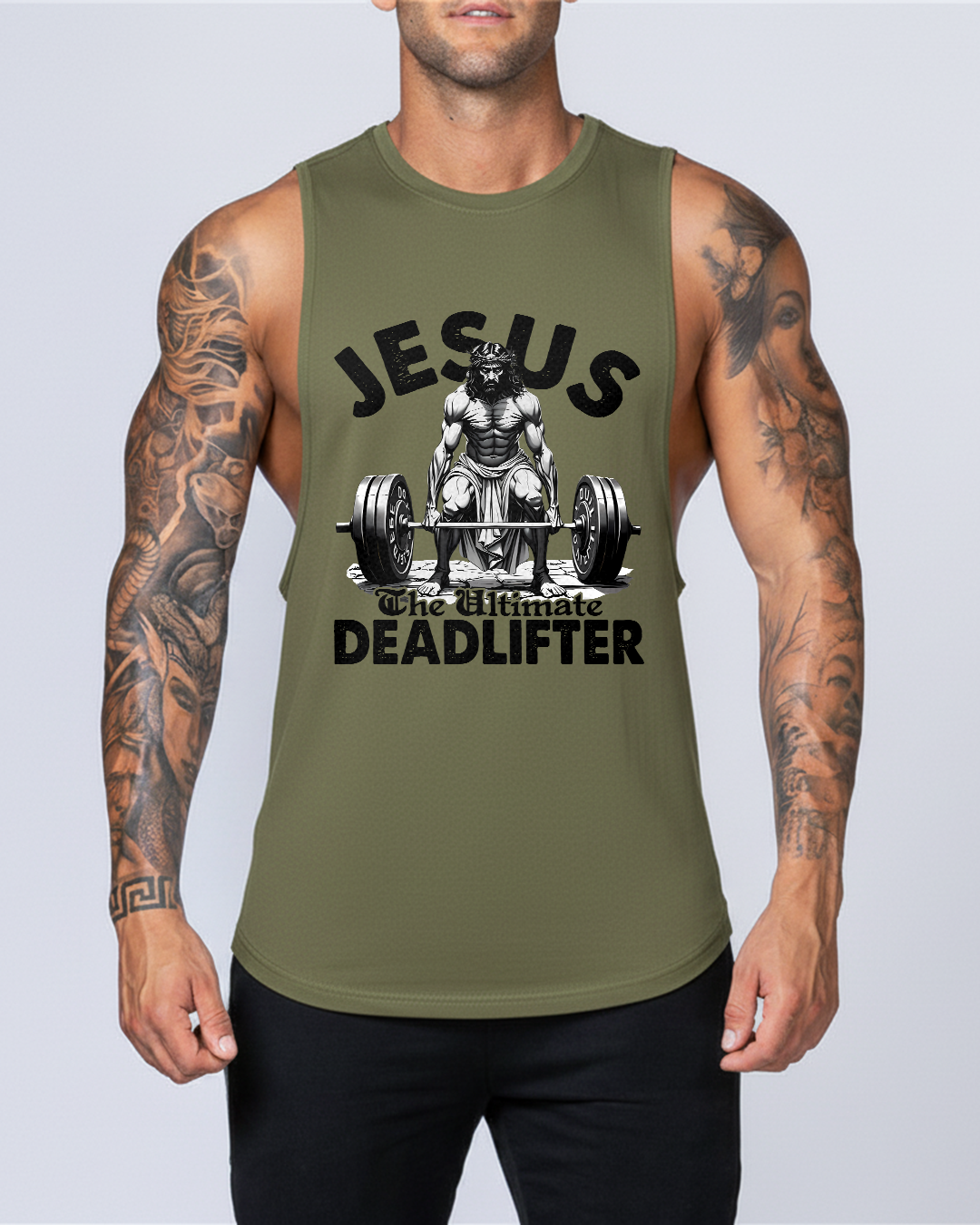 Jesus Deadlifter - Men’s Drop-Armhole Muscle Tank