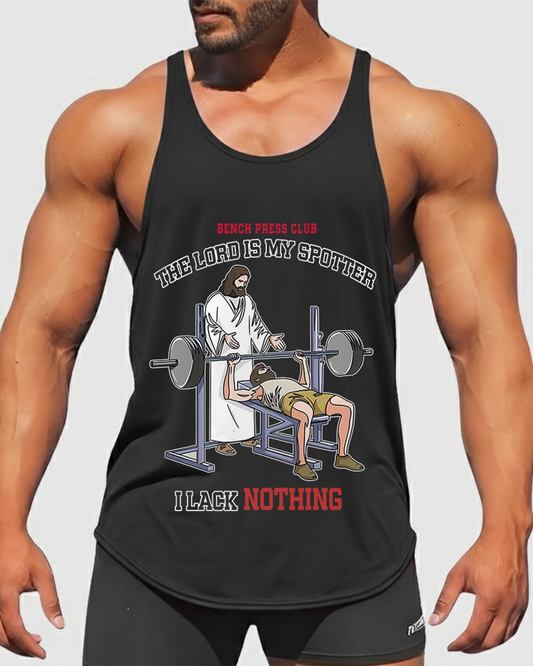 Jesus is my Spotter - Men’s Bodybuilding Stringer Tank Top