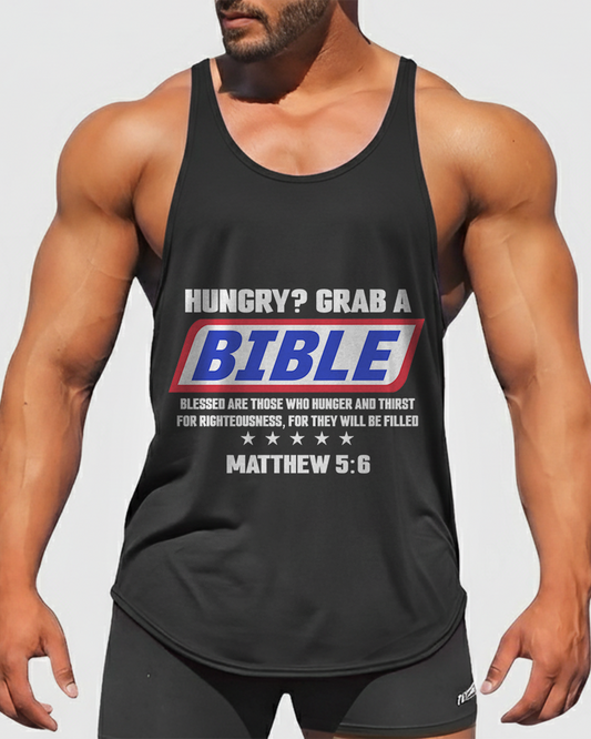 Grab a Bible - Men’s Bodybuilding Stringer Tank Top