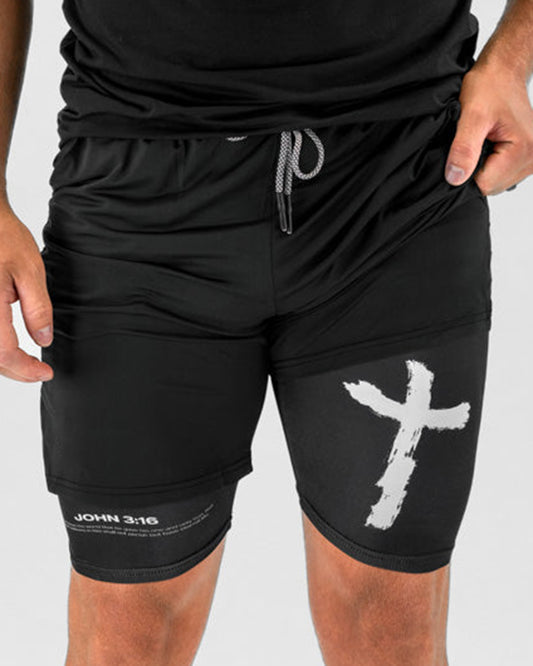 John 3:16 Cross Performance Shorts