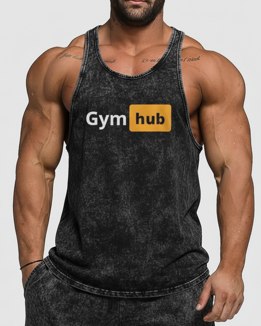 Gym Hub - Acid Wash Muscle Tank