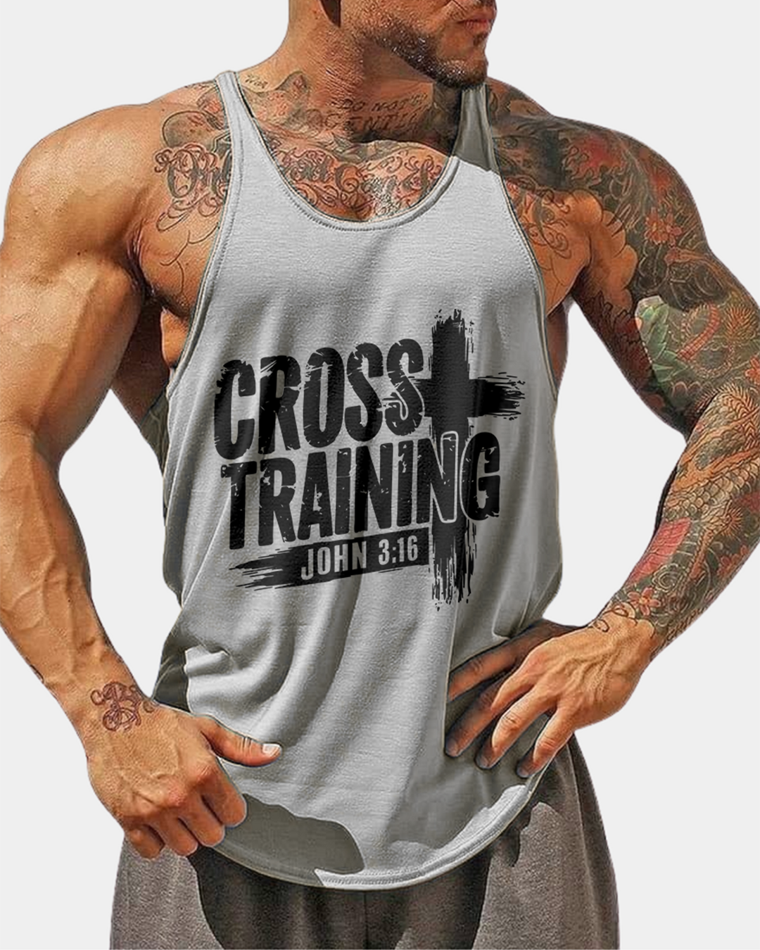 Cross Training John 3:16 - Men’s Bodybuilding Stringer Tank Top