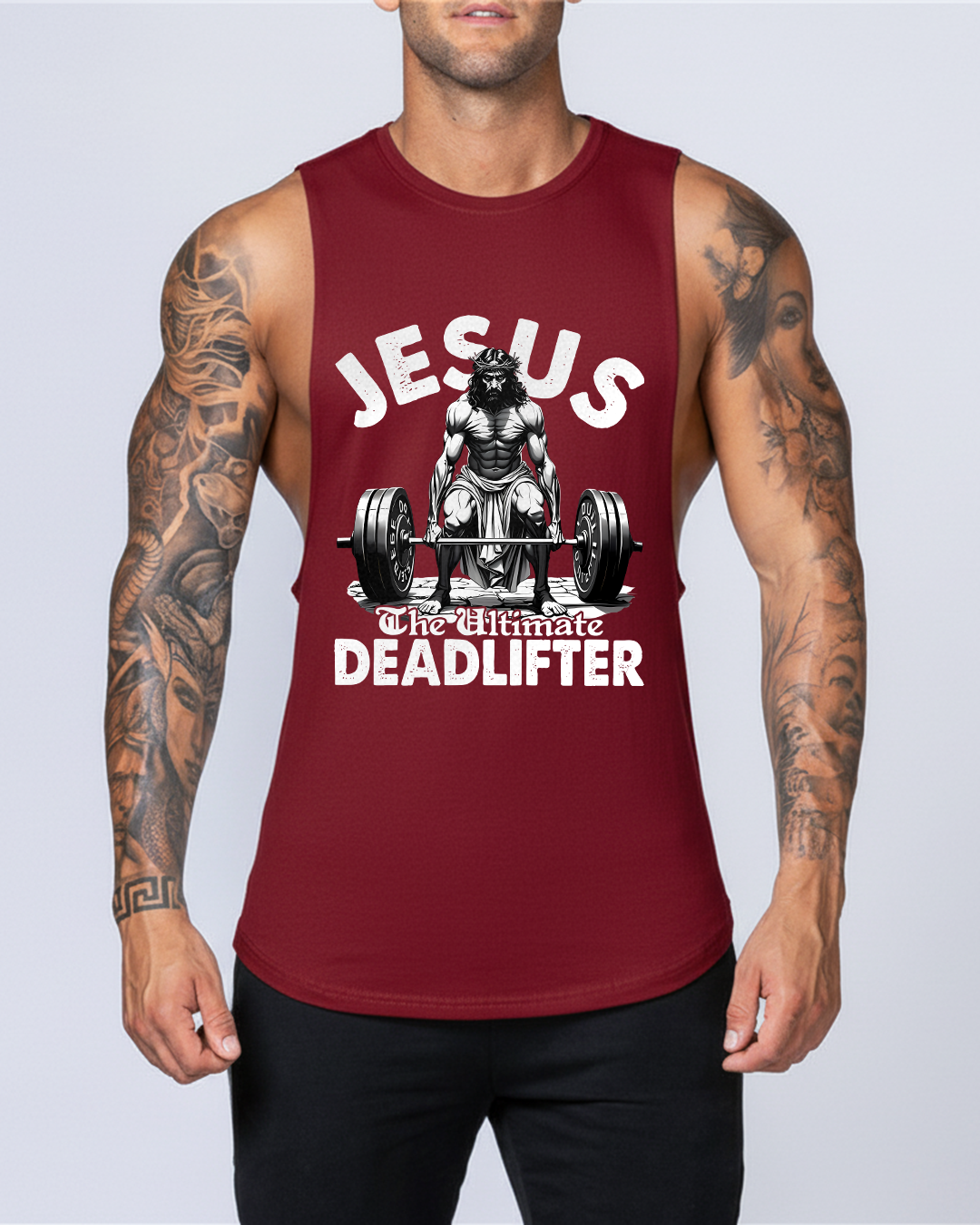 Jesus Deadlifter - Men’s Drop-Armhole Muscle Tank