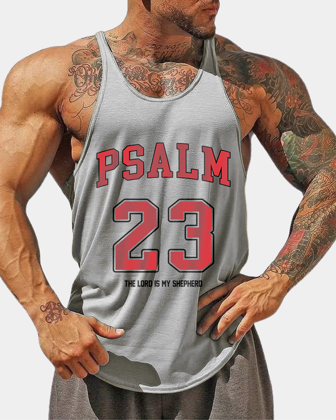 Psalm 23 - Men’s Bodybuilding Stringer Tank Top