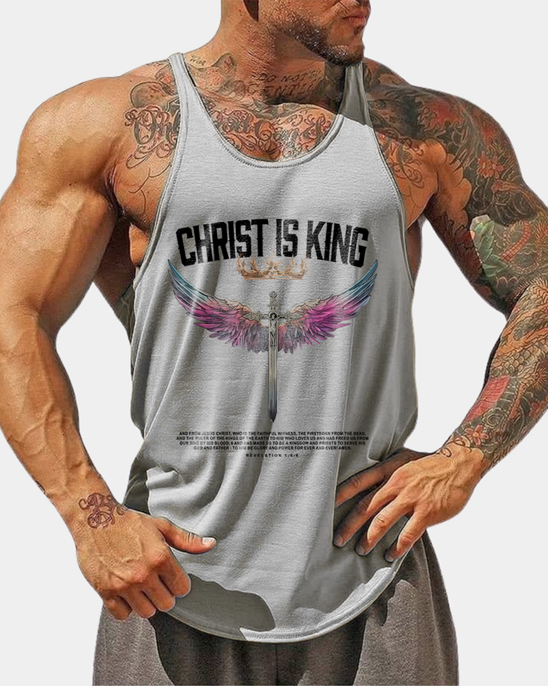Christ is King - Men’s Bodybuilding Stringer Tank Top