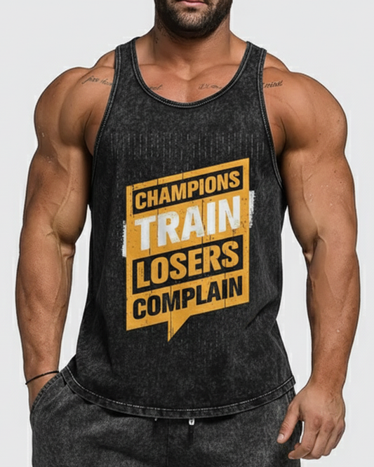 CHAMPIONS TRAIN, LOSERS COMPLAIN - Acid Wash Muscle Tank