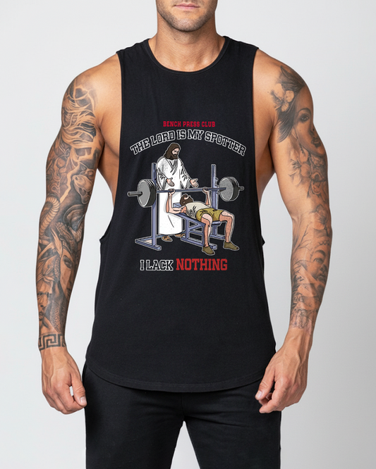 The Lord Is My Spotter - Men’s Drop-Armhole Muscle Tank