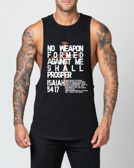 No Weapon Formed – Isaiah 54:17 - Men’s Drop-Armhole Muscle Tank