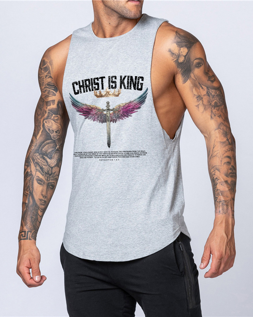 Christ is King - Men’s Drop-Armhole Muscle Tank