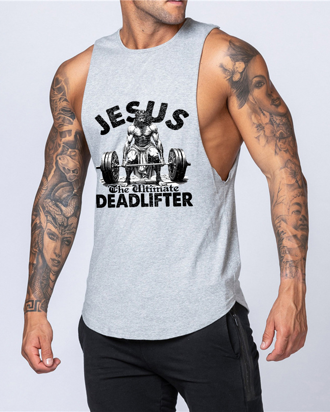 Jesus Deadlifter - Men’s Drop-Armhole Muscle Tank