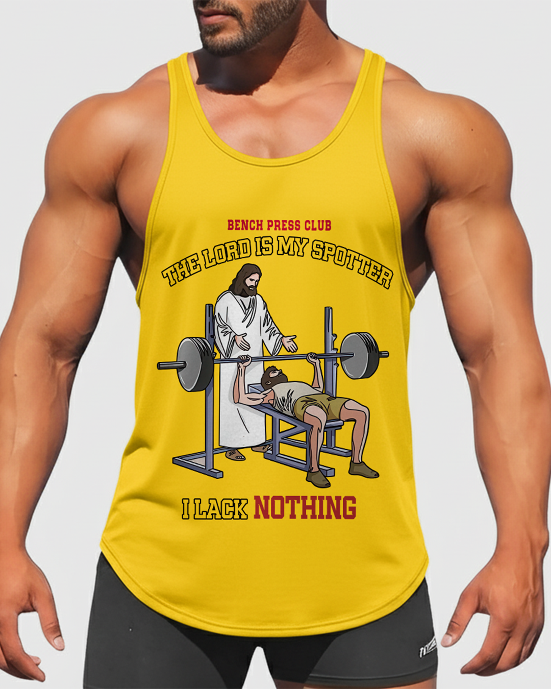 Jesus is my Spotter - Men’s Bodybuilding Stringer Tank Top
