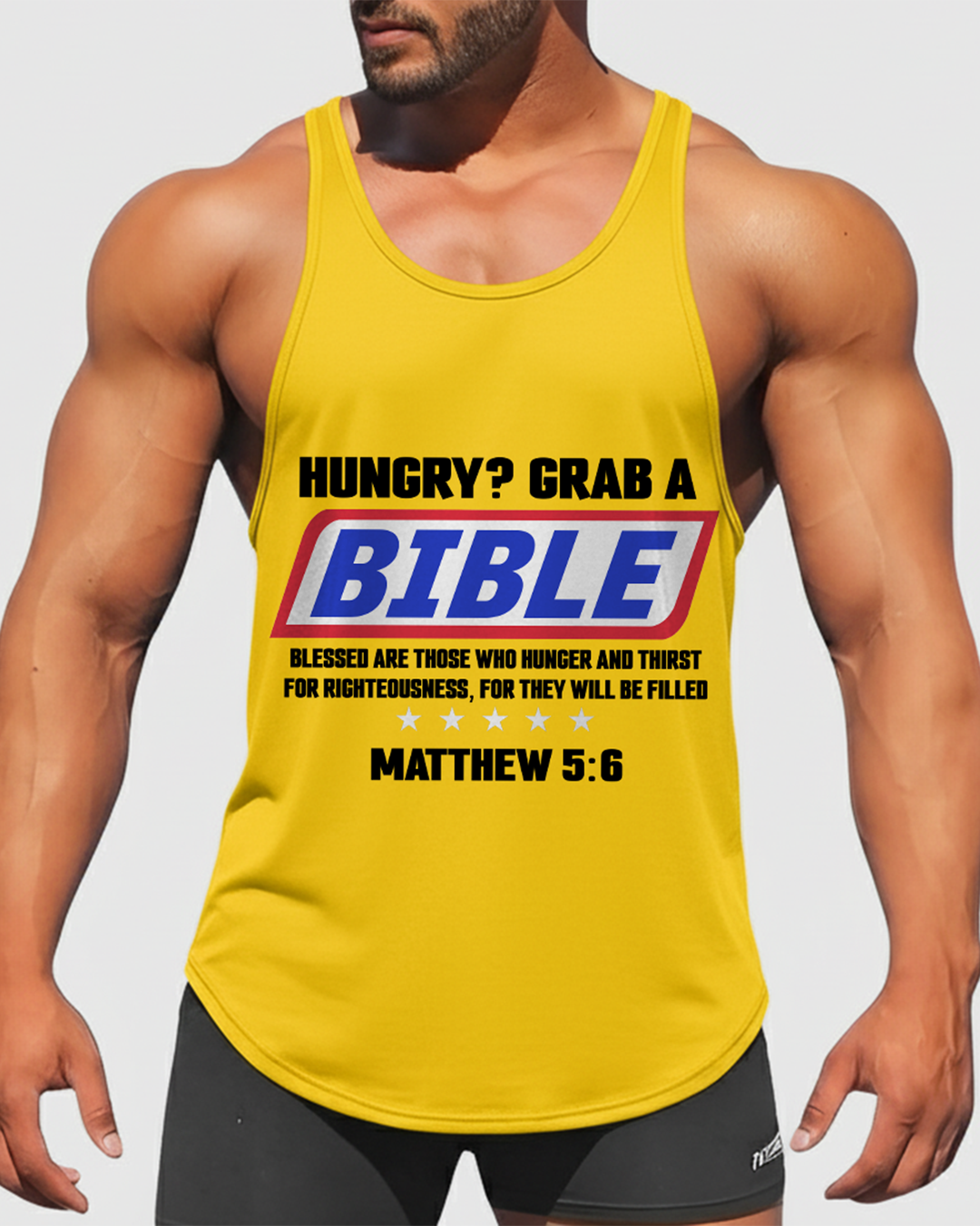 Grab a Bible - Men’s Bodybuilding Stringer Tank Top